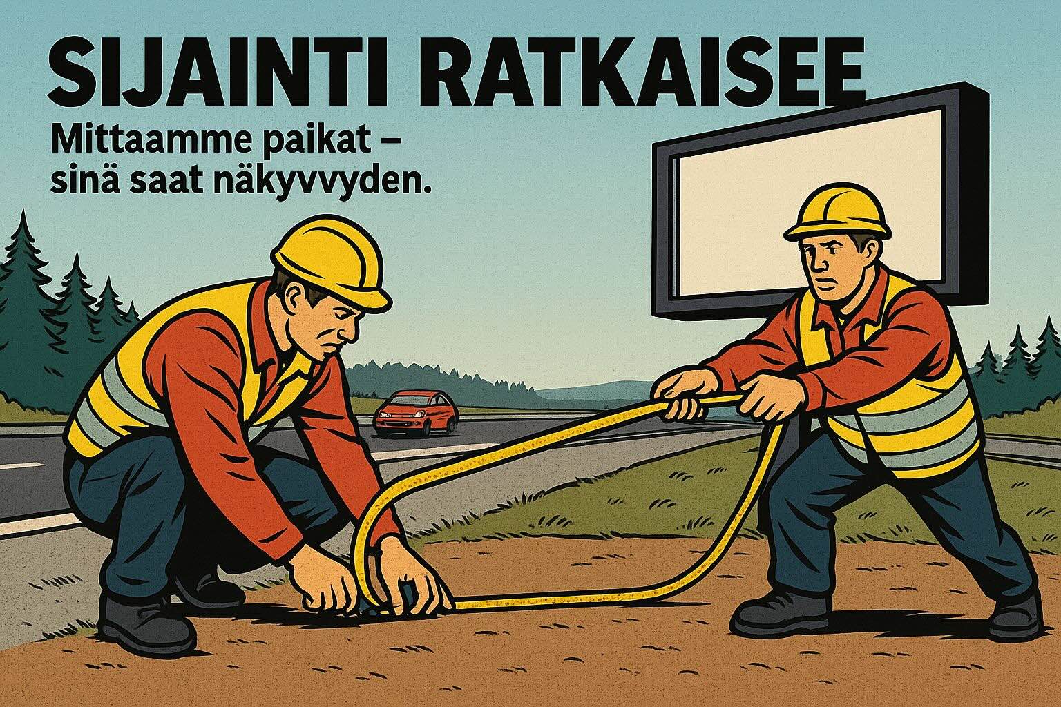 Ansaitse tontillasi - LED-näytön sijoituspaikka