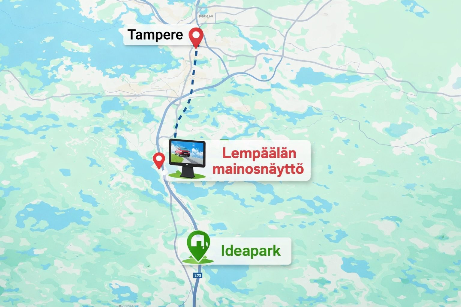 tienvarsinäyttö lempäälä